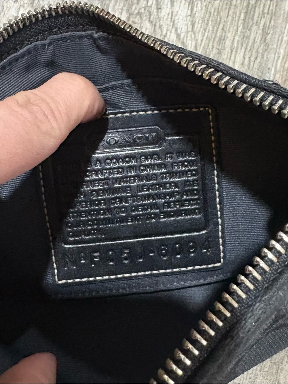 Vtg Coach 6094 Black Signature Canvas Demi Mini Bag Purse Leather Y2K Jacquard - Picture 8 of 11